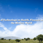 The Impact of Technology on Health, Finance, and Travel in the Modern World