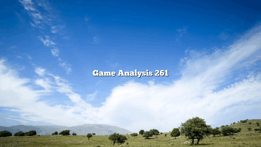 Game Analysis 261